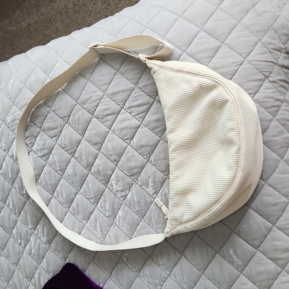 Uniqlo Ivory corduroy crossbody bag